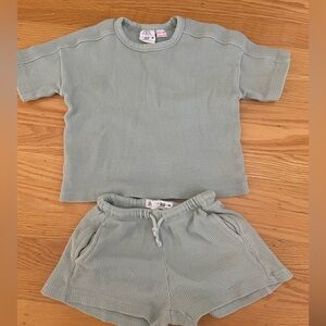 Zara Two Piece Outfit, 12-18 months, light green